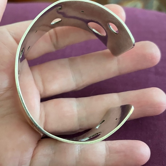 STERLING SILVER 925 WIDE CUFF BRACELET! Cosmic! - Picture 8 of 10